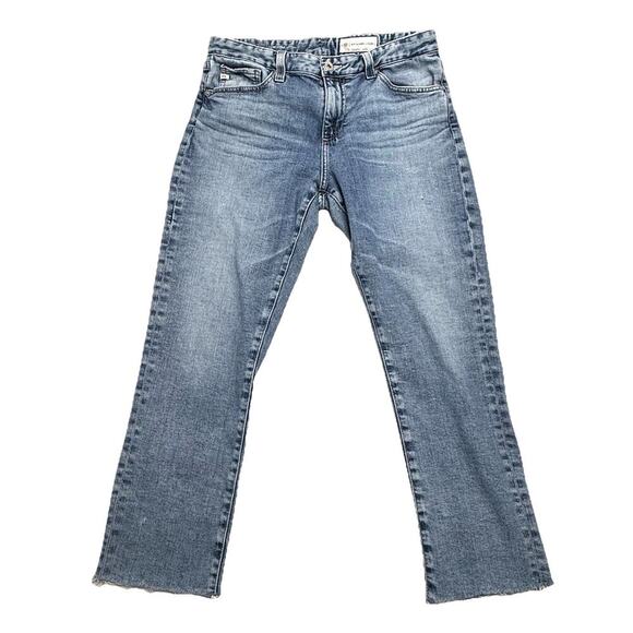 AG Adriano Goldschmied Anthropologie Sz 28R Nolan Ankle Relaxed Slim Jeans Crop - Picture 1 of 14